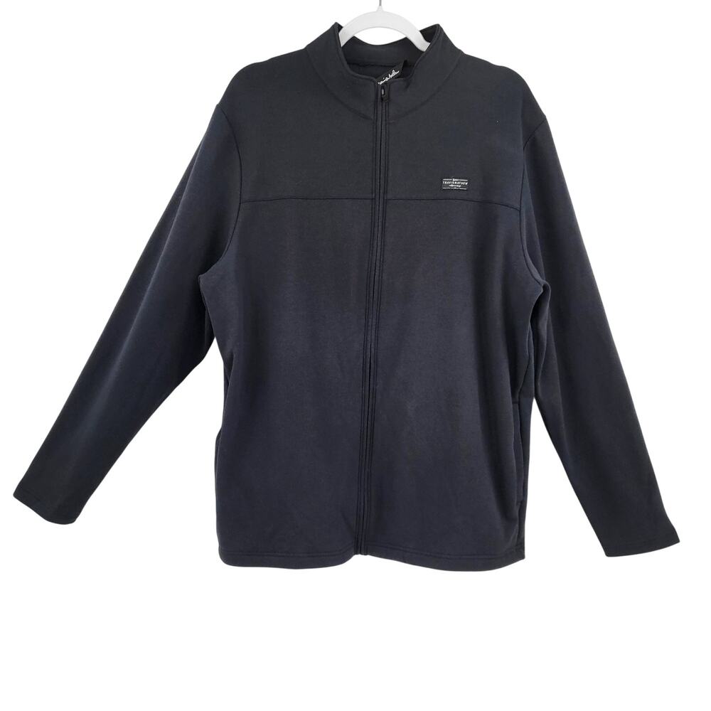 Travis Mathew Black Full Zip High Performance Athleisure Fleece Jacket Men's L